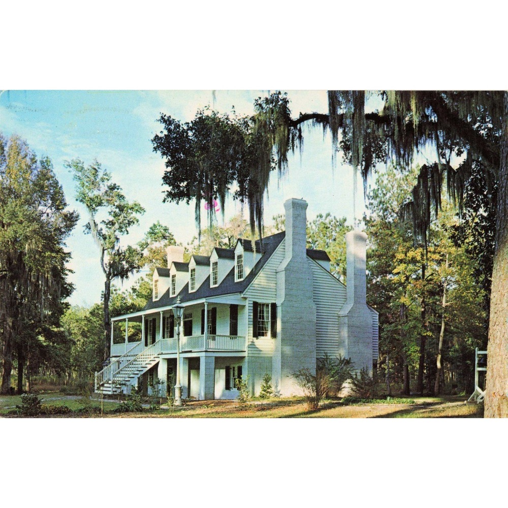 Midway Colonial Museum Savannah Georgia Vintage Postcard 1975 Postmark VG - Picture 1 of 2